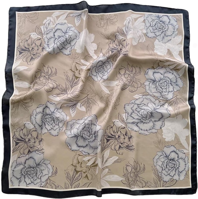 27.5" Silk Like Head Scarf For Women, Satin Hair Scarfs Large Square Scarves